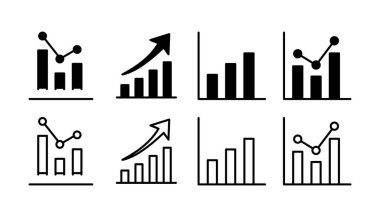 Grafik simgesi vektörü büyüyor. Grafik simgesi. Grafik Simgesi