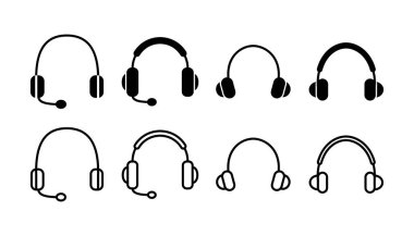 Kulaklık ikonu vektörü. Kulaklık ikonu. kulaklık
