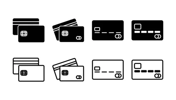 Kreditkarten Icon Vektor Zahlungssymbol Abbuchungssymbol — Stockvektor