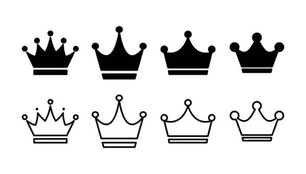 Vettore Crown Icon Corona Simbolo Design Del Sito Web — Vettoriale Stock