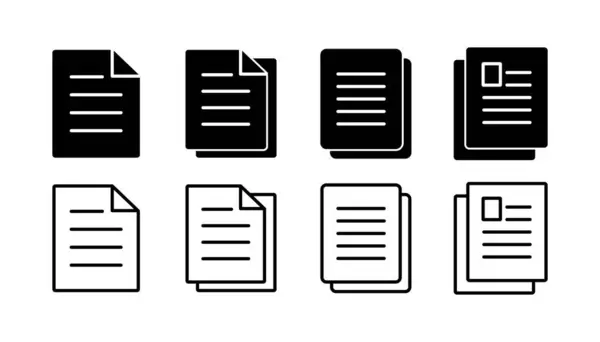 Document Icoon Vector Papieren Icoon Dossier Icon — Stockvector