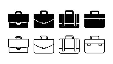 Evrak çantası ikon vektörü. Portföy vektör simgesi. bavul simgesi