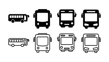 Otobüs simgesi vektörü. bus vektör simgesi