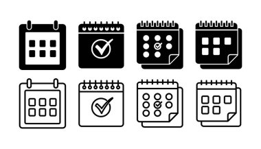 Takvim simgesi vektörü. Takvim sembolü