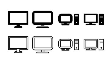 Bilgisayar simgesi vektörü. bilgisayar izleme simgesi.