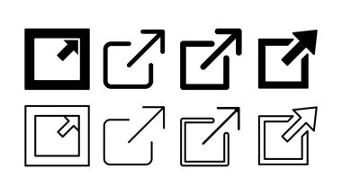 Dış bağlantı simgesi vektörü. Hiper bağlantı zinciri sembolü. İndir, paylaş,