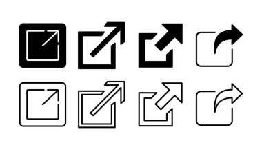 Dış bağlantı simgesi vektörü. Hiper bağlantı zinciri sembolü. İndir, paylaş,