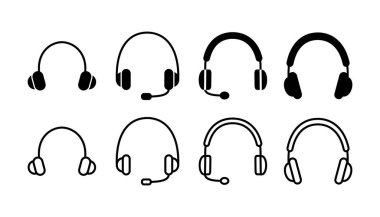 Kulaklık ikonu vektörü. Kulaklık ikonu. kulaklık