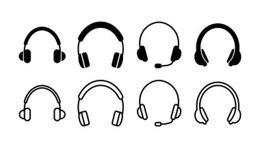 Kulaklık ikonu vektörü. Kulaklık ikonu. kulaklık