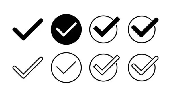 stock vector check icon vector. check mark icon. check list button icon.