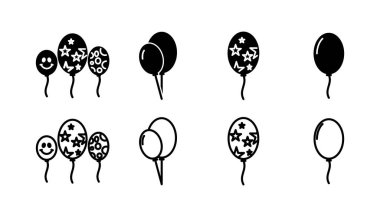 Balon simgesi vektörü. Hava balonu simgesi izole edildi