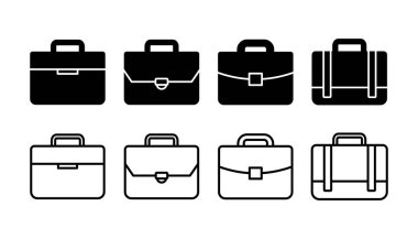 Evrak çantası ikon vektörü. Portföy vektör simgesi. bavul simgesi