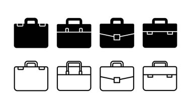 Evrak çantası ikon vektörü. Portföy vektör simgesi. bavul simgesi