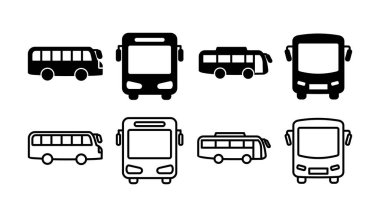 Otobüs simgesi vektörü. bus vektör simgesi