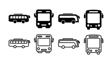 Otobüs simgesi vektörü. bus vektör simgesi