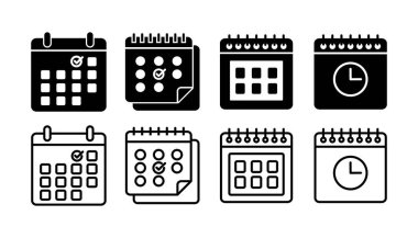 Takvim simgesi vektörü. Takvim sembolü
