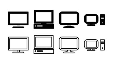 Bilgisayar simgesi vektörü. bilgisayar izleme simgesi.