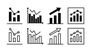 Grafik simgesi vektörü büyüyor. Grafik simgesi. Grafik Simgesi