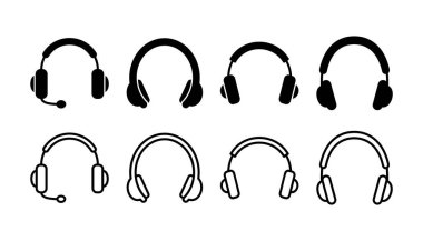 Kulaklık ikonu vektörü. Kulaklık ikonu. kulaklık