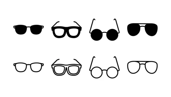 Gözlük Simgesi Vektörü Gözlük Ikonu Güneş Gözlüğü — Stok Vektör