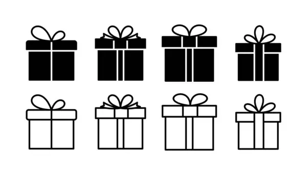 Icône Cadeau Vecteur Icône Boîte Cadeau Cadeau Anniversaire — Image vectorielle
