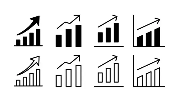 Growing Graph Icon Vector Chart Icon Graph Icon — Stock Vector