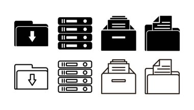 Simge vektörünü arşivle. arşiv ikonu vektörü. dizin simgesi.