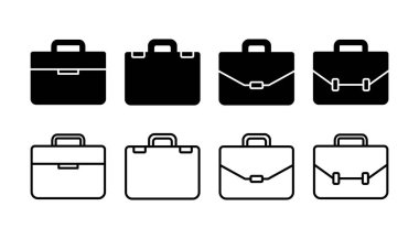 Evrak çantası ikon vektörü. Portföy vektör simgesi. bavul simgesi