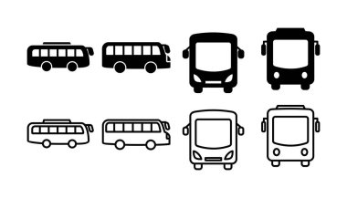 Otobüs simgesi vektörü. bus vektör simgesi