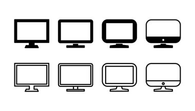 Bilgisayar simgesi vektörü. bilgisayar izleme simgesi.