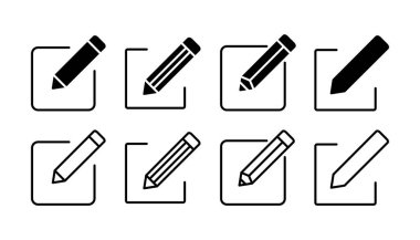 Simge vektörünü düzenle. Belge imza ve sembolünü düzenle. kalem