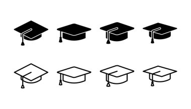 Eğitim ikonu vektörü. mezuniyet kapsülü vektörü