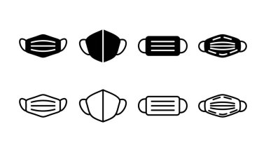 Yüz maskesi ikon vektörü. tıbbi Yüz Maskesi simgesi. 