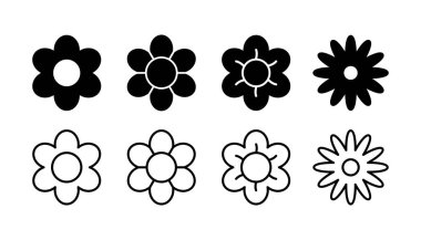 Çiçek ikonu vektörü. Çiçek ikonu. çiçek logosu