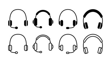 Kulaklık ikonu vektörü. Kulaklık ikonu. kulaklık