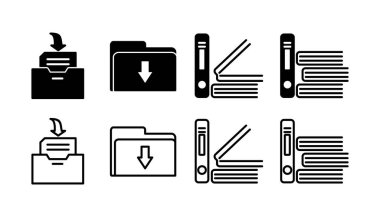 Simge vektörünü arşivle. arşiv ikonu vektörü. dizin simgesi.