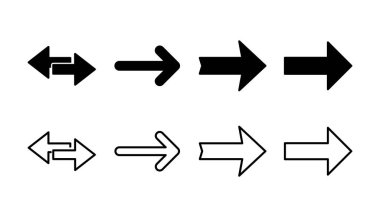 Ok simgesi. Ok sembolü. Web tasarımınız için ok simgesi.