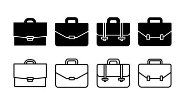 Evrak çantası ikon vektörü. Portföy vektör simgesi. bavul simgesi
