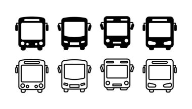 Otobüs simgesi vektörü. bus vektör simgesi