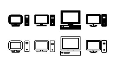 Bilgisayar simgesi vektörü. bilgisayar izleme simgesi.