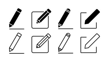 Simge vektörünü düzenle. Belge imza ve sembolünü düzenle. kalem