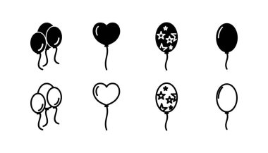 Balon simgesi vektörü. Hava balonu simgesi izole edildi