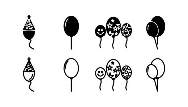 Balon simgesi vektörü. Hava balonu simgesi izole edildi