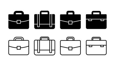 Evrak çantası ikon vektörü. Portföy vektör simgesi. bavul simgesi