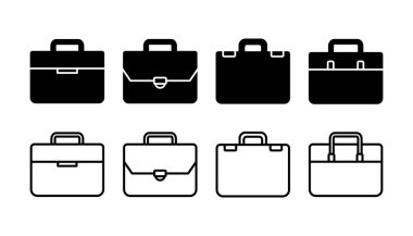 Evrak çantası ikon vektörü. Portföy vektör simgesi. bavul simgesi