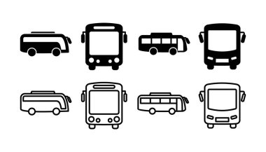 Otobüs simgesi vektörü. bus vektör simgesi