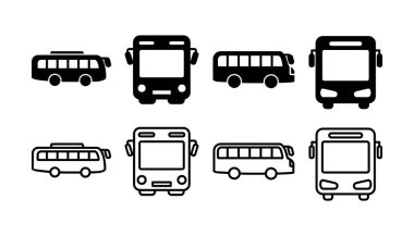 Otobüs simgesi vektörü. bus vektör simgesi