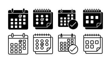 Takvim simgesi vektörü. Takvim sembolü
