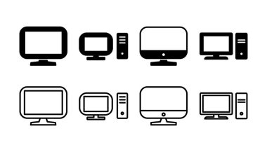 Bilgisayar simgesi vektörü. bilgisayar izleme simgesi.