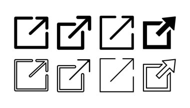 Dış bağlantı simgesi vektörü. Hiper bağlantı zinciri sembolü. İndir, paylaş,